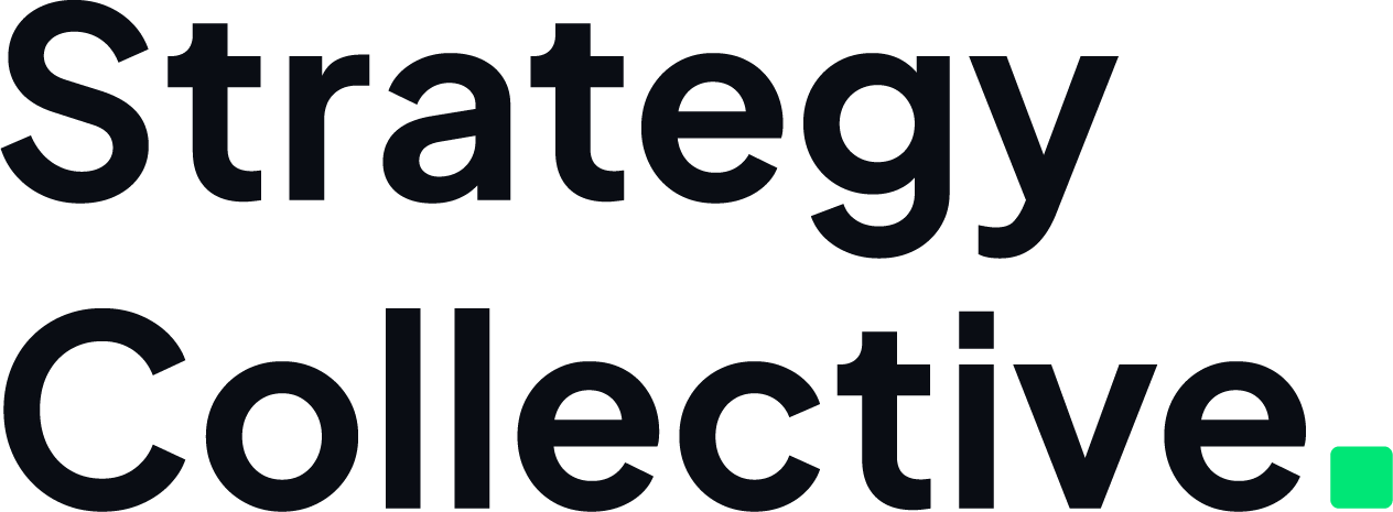 New Strategy Collective Logo Dark Text Stacked Left